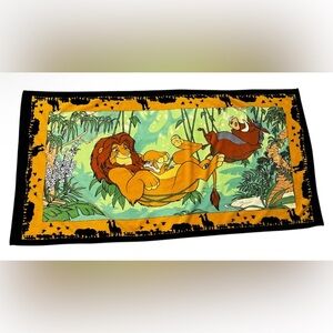 Rare Vintage 90s Disney Exclusive Lion King Beach Towel Simba Pumba Timon